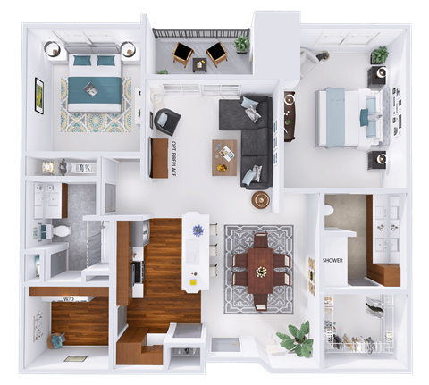 a floor plan of a house with a bedroom and a living room
